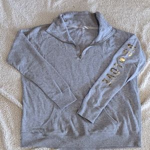 Victoria's secret collared pull over gray sweater